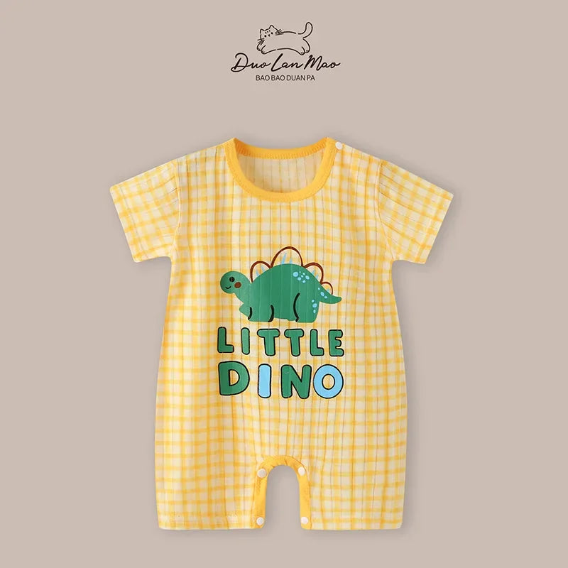 Cartoon Summer Baby Romper (0–2Y)