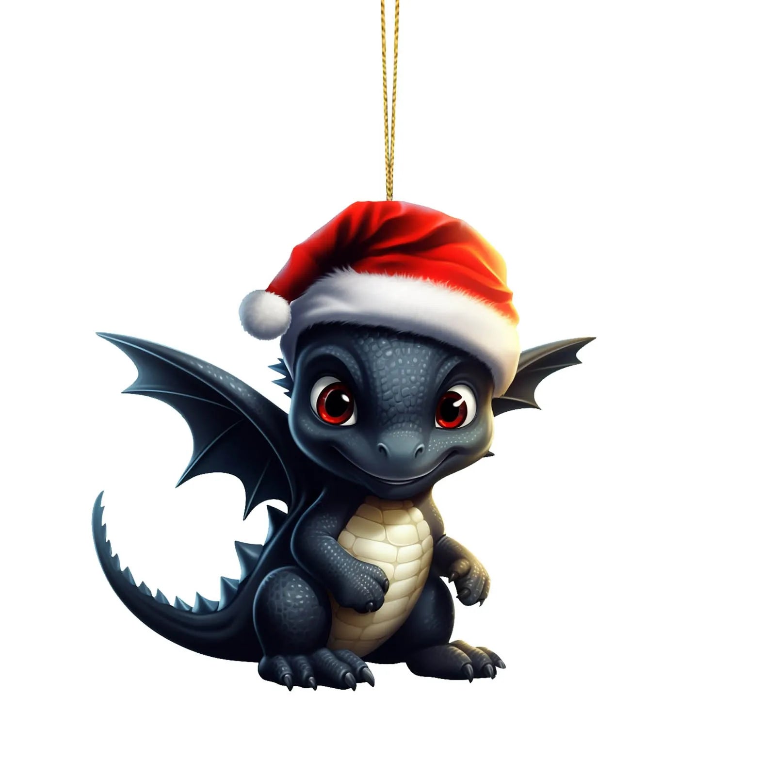 Cute Christmas Dragon Ornament