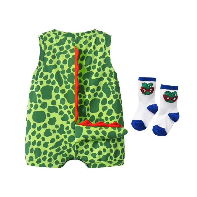 Kawaii Dinosaur Summer Baby Romper