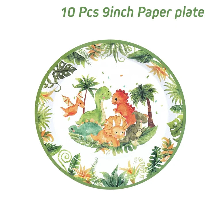 Roar Dinosaur Theme Party Tableware Set