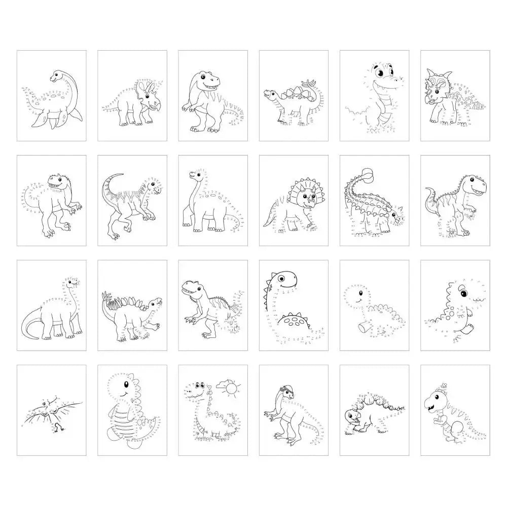 Dinosaur Dot-to-Dot Coloring Book