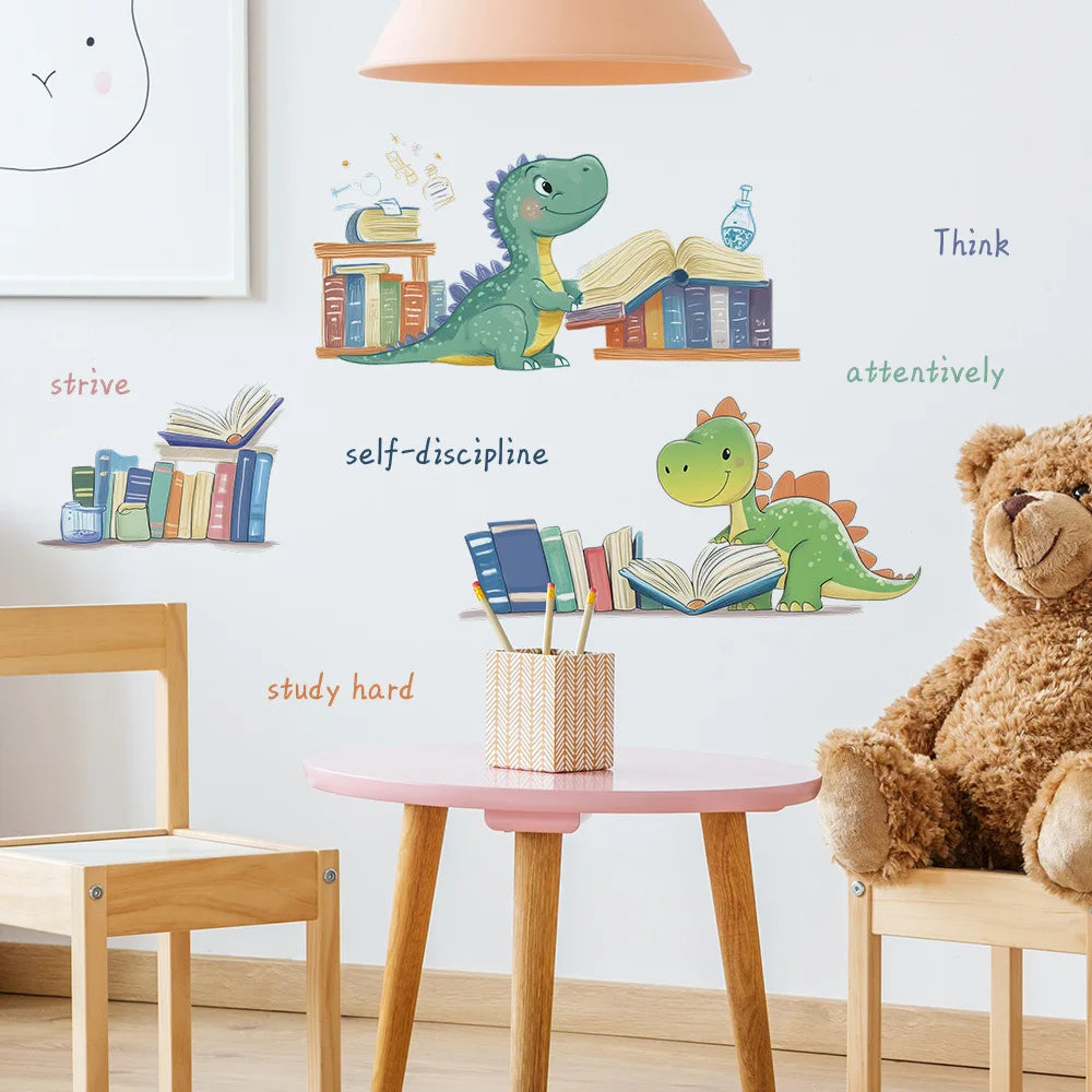 Reading Dinosaur Wall Stickers