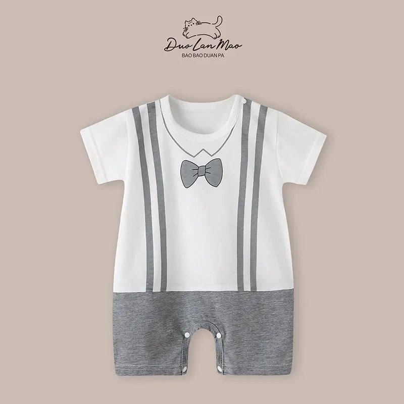 Cartoon Summer Baby Romper (0–2Y)
