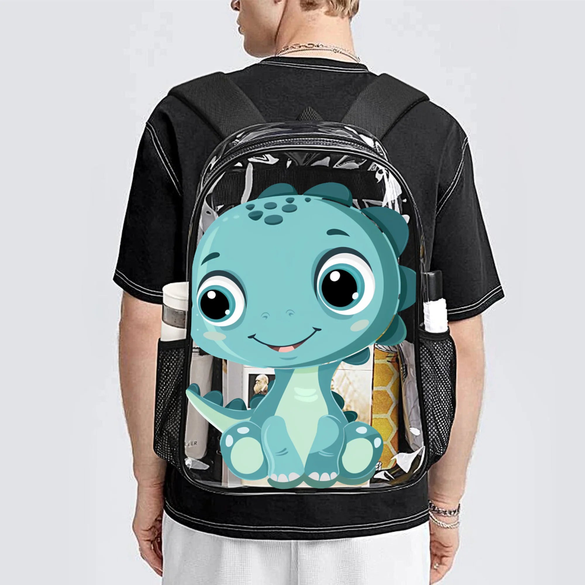 17" Clear Dinosaur Kids Backpack