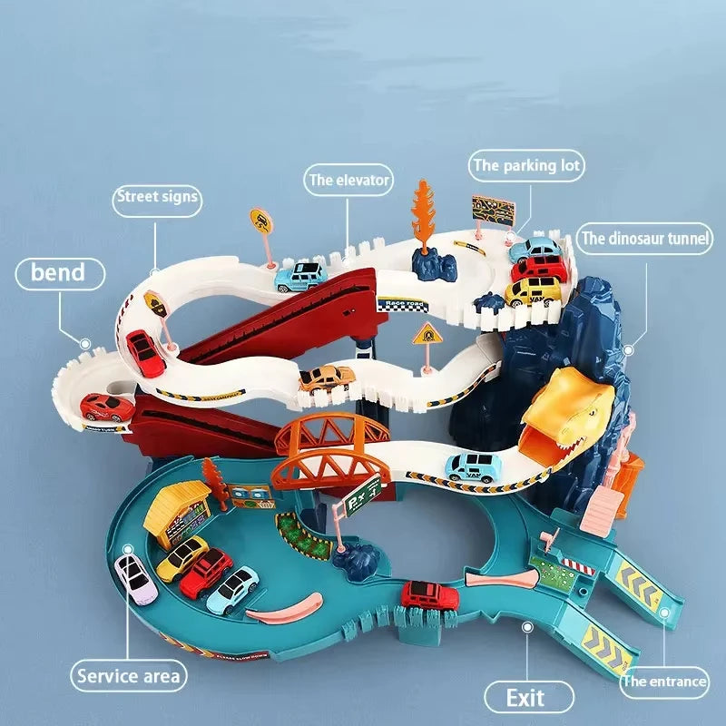 Dinosaur Mountain Track Car Set