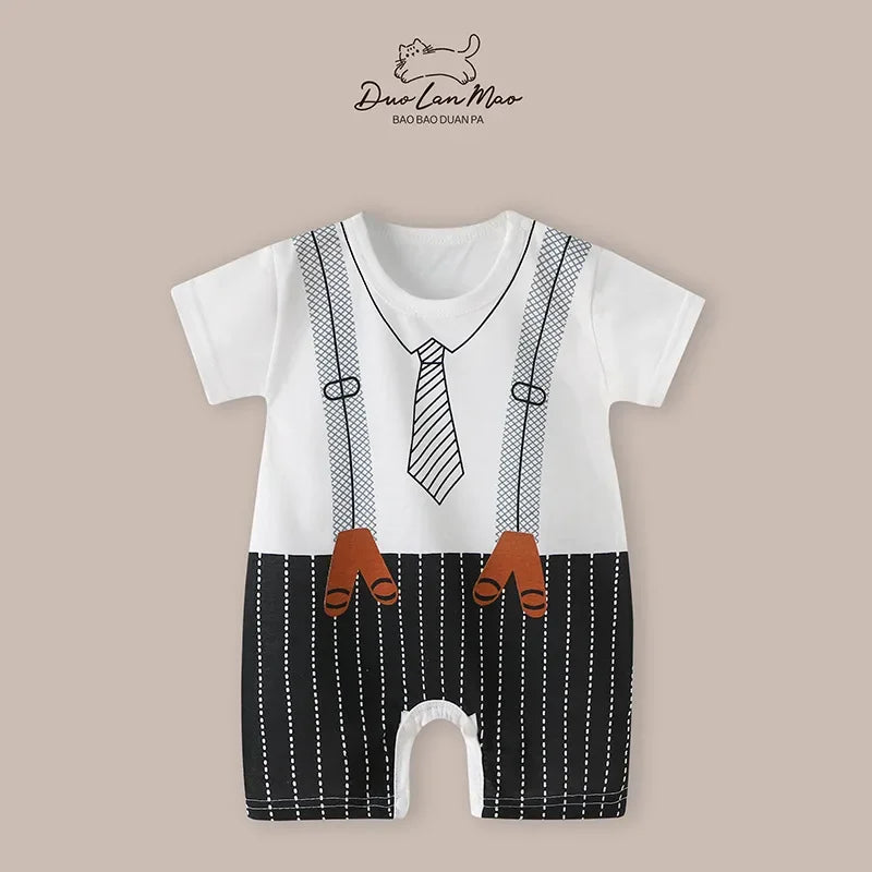 Cartoon Summer Baby Romper (0–2Y)