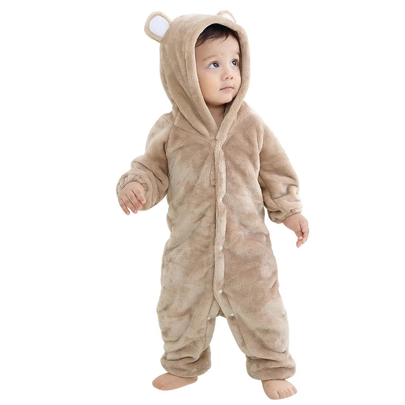 Plush Dinosaur Baby Jumpsuit
