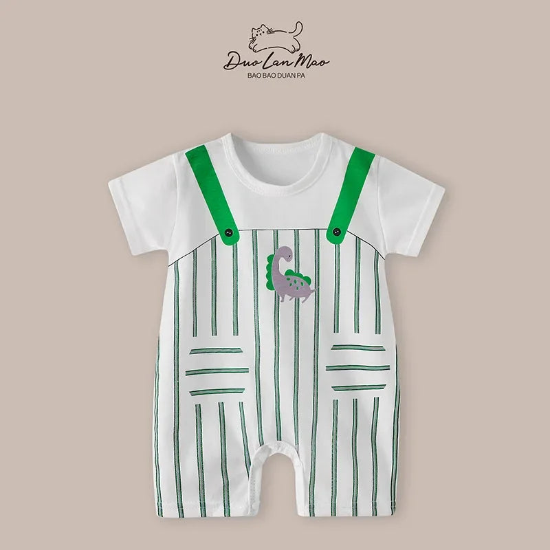 Cartoon Summer Baby Romper (0–2Y)