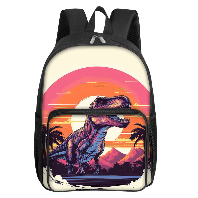 Dinosaur Pattern School Backpack