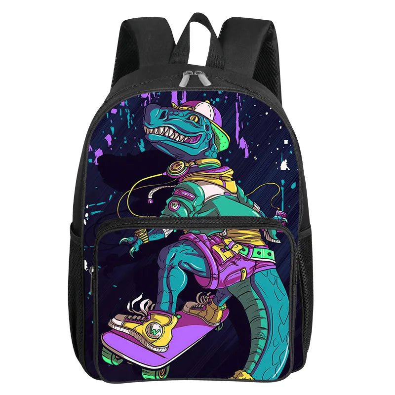 Dinosaur Pattern School Backpack