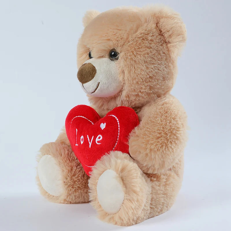 25cm Valentine's Day Heart Teddy Fairy Bear Stuffed Soft Cute Animal Plush Toys For Lovers Birthday Gifts Home Decroe