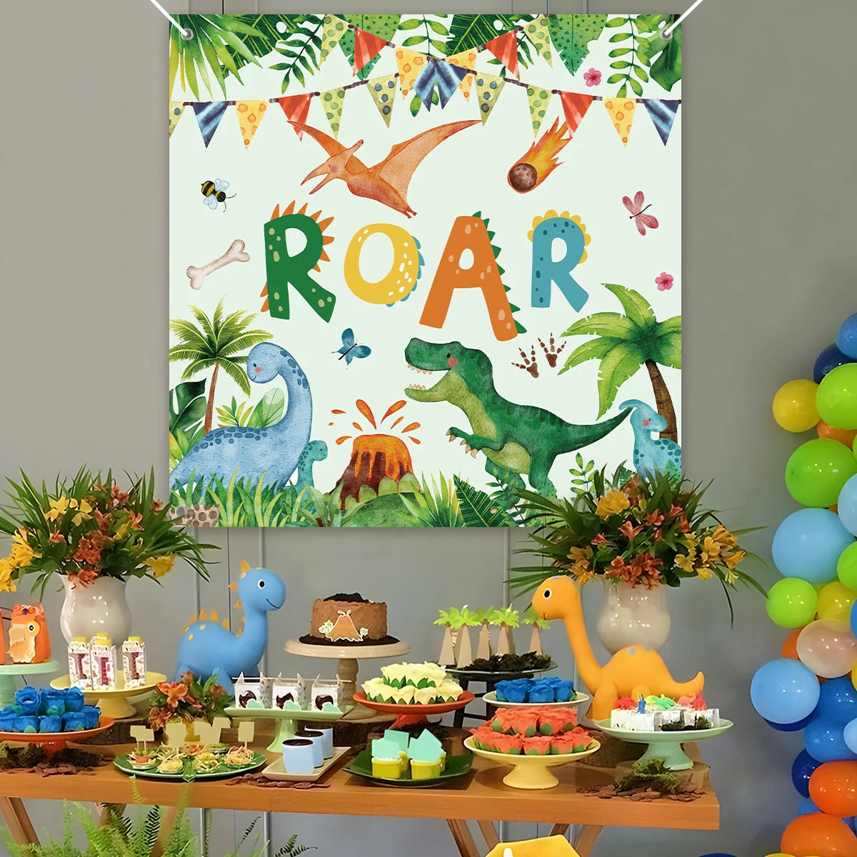Roar Dinosaur Theme Party Tableware Set
