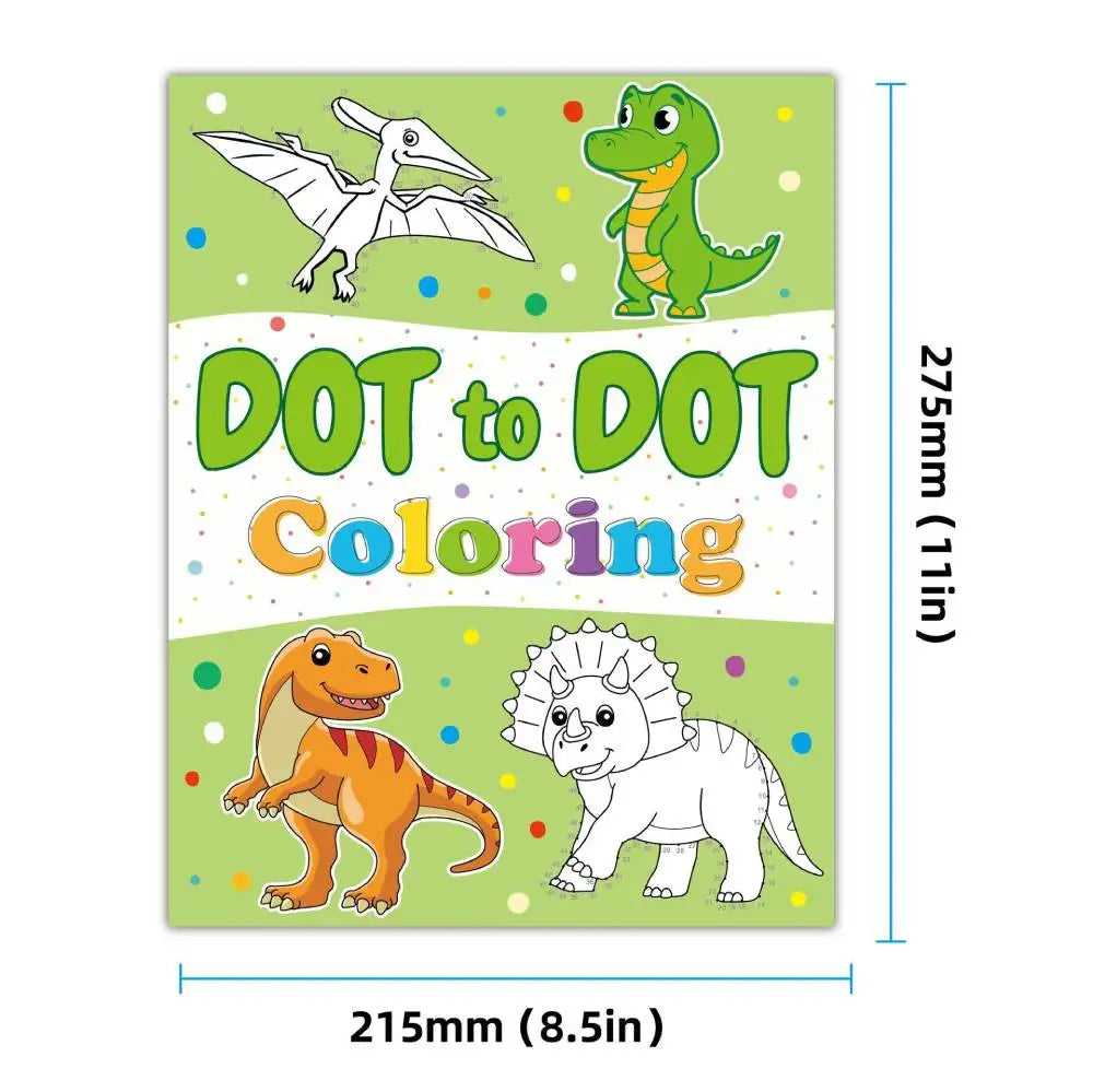 Dinosaur Dot-to-Dot Coloring Book