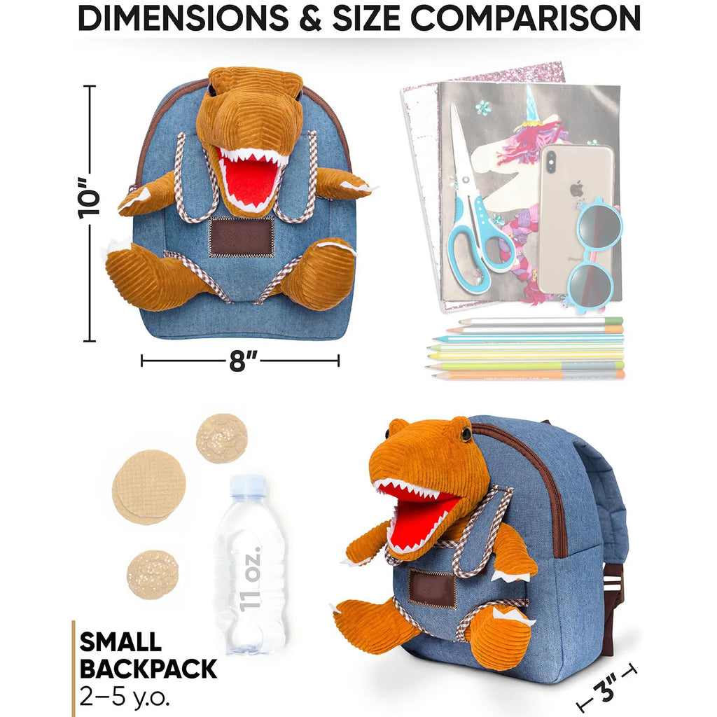 Dinosaur Toddler School Bag Backpack with 3d Dino T-Rex