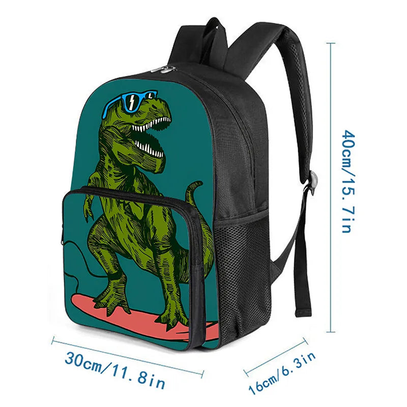 Dinosaur Pattern School Backpack