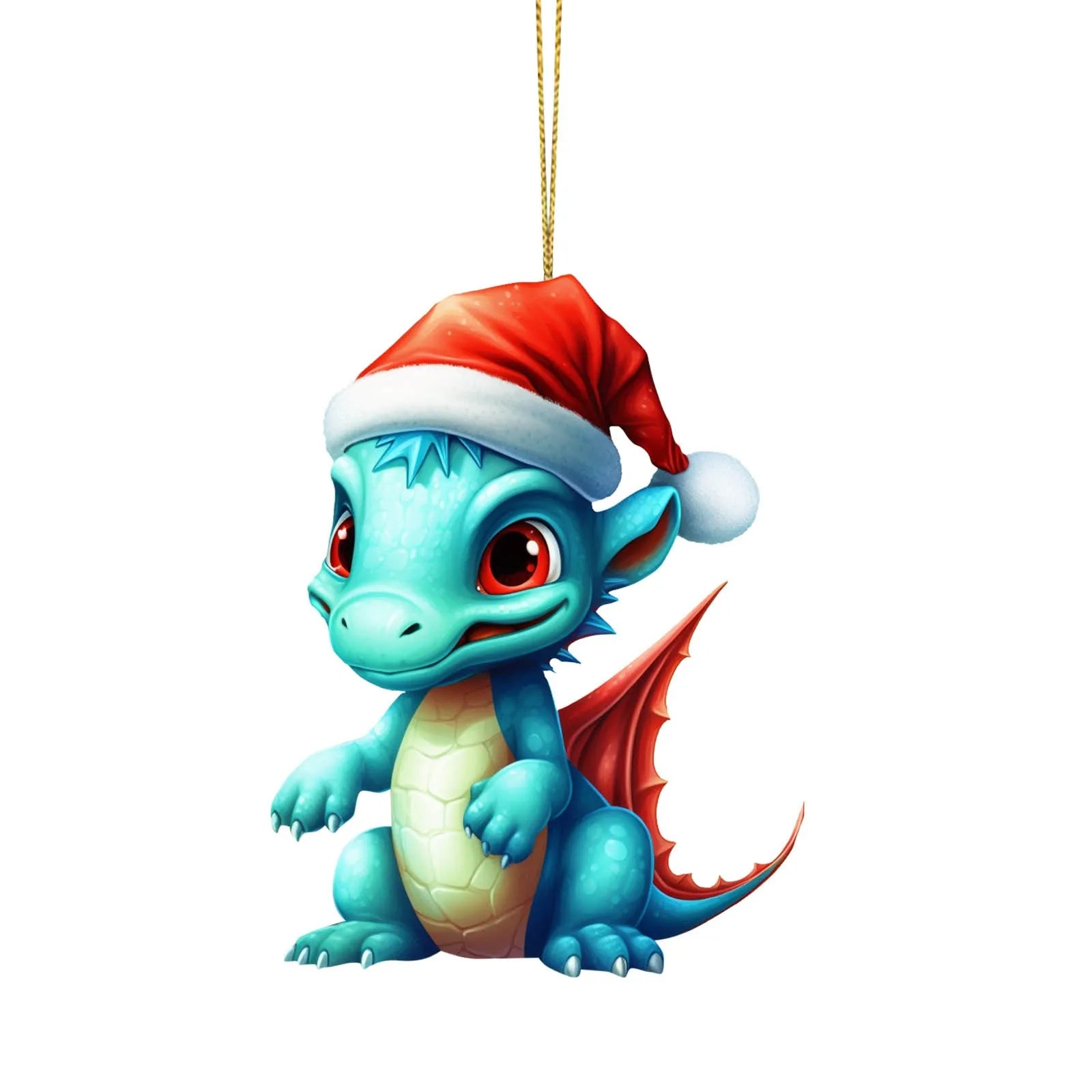 Cute Christmas Dragon Ornament