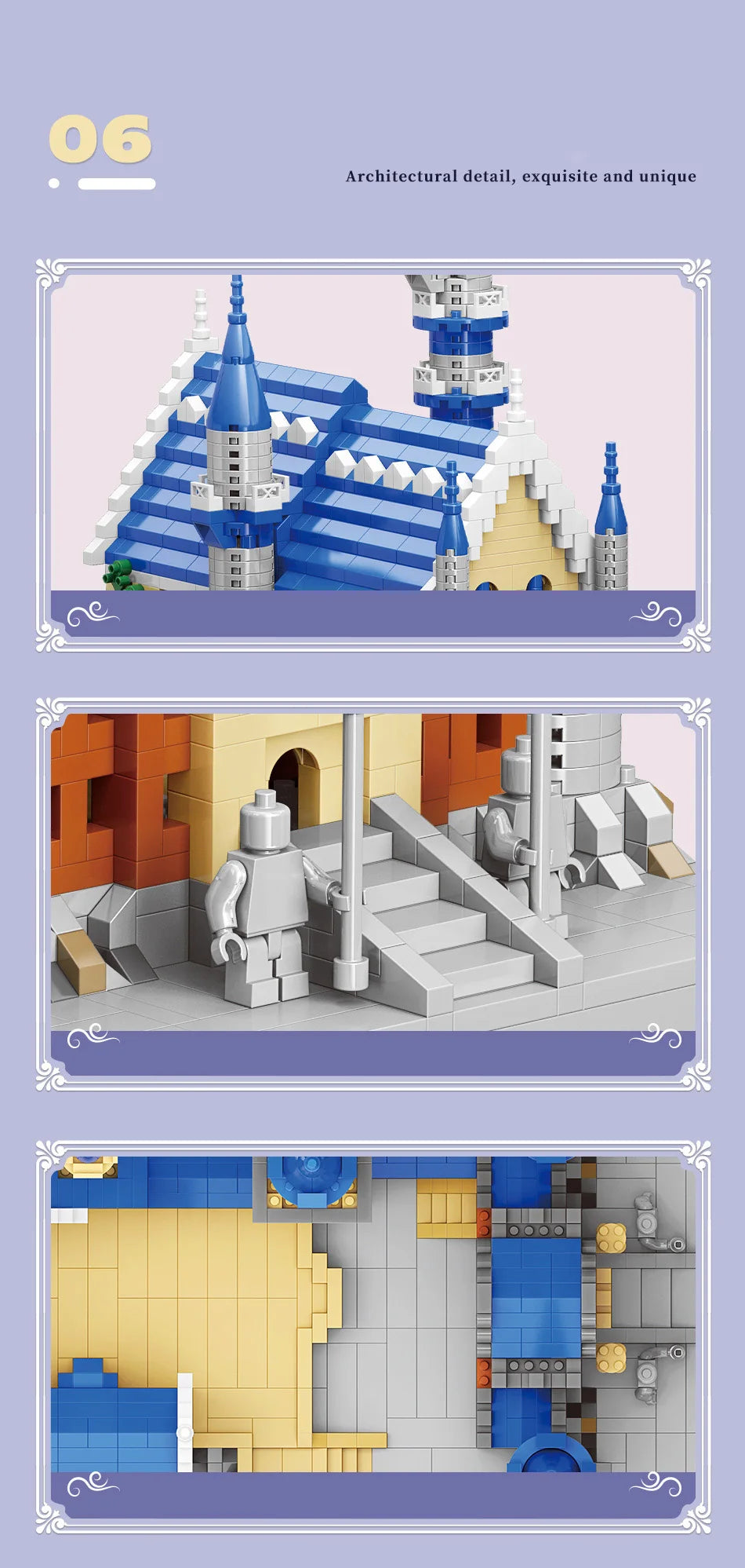 World Famous Architecture Building Block Stone Castles for Dragons that Roar!