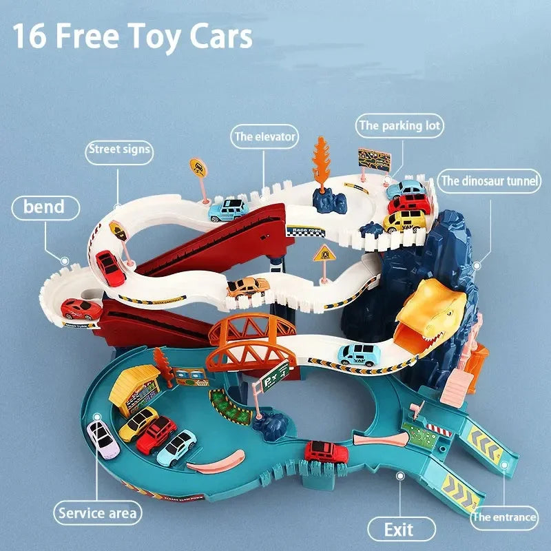 Dinosaur Mountain Track Car Set