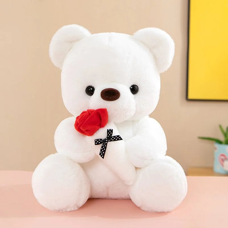 Valentine's Day roses teddy bear animal plush toys for girls teddy bear dolls