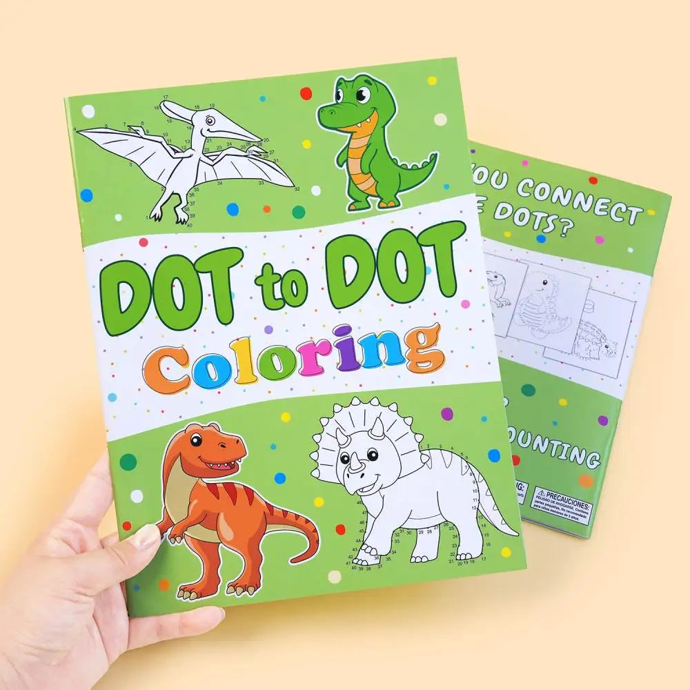Dinosaur Dot-to-Dot Coloring Book