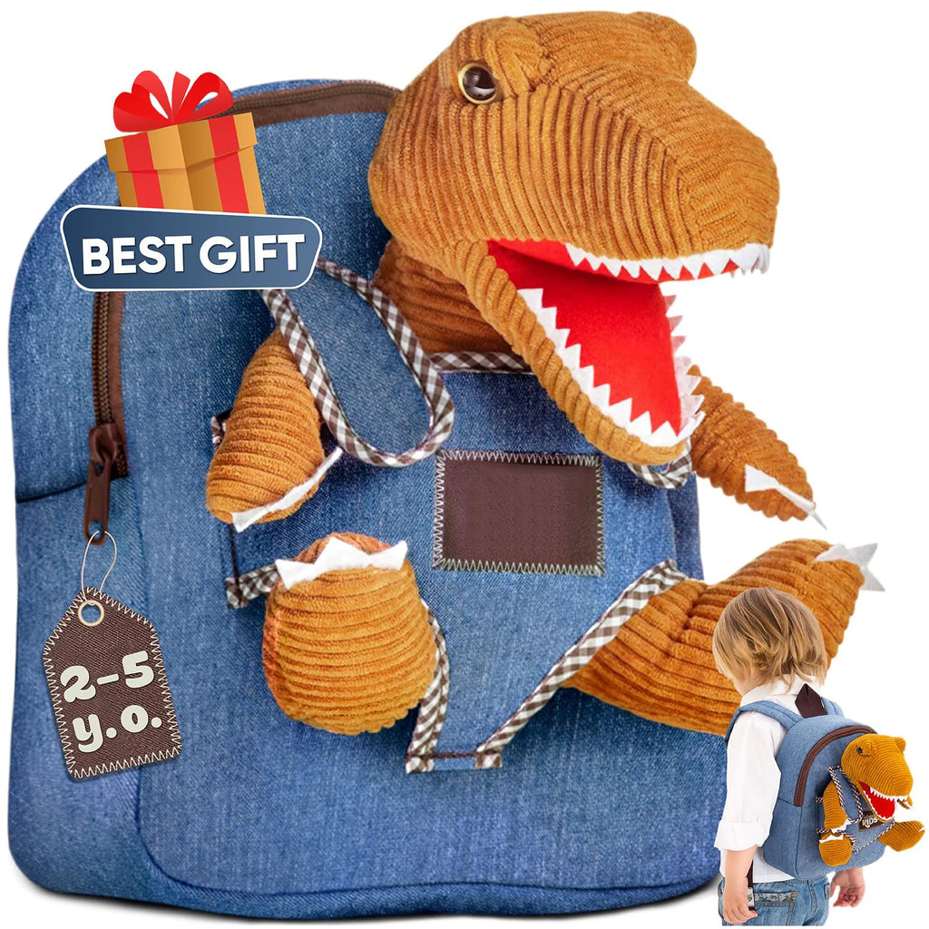 Dinosaur Toddler School Bag Backpack with 3d Dino T-Rex
