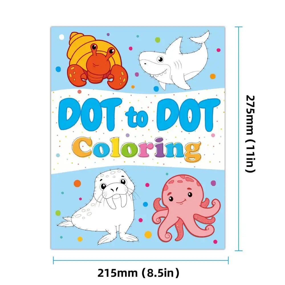 Dinosaur Dot-to-Dot Coloring Book