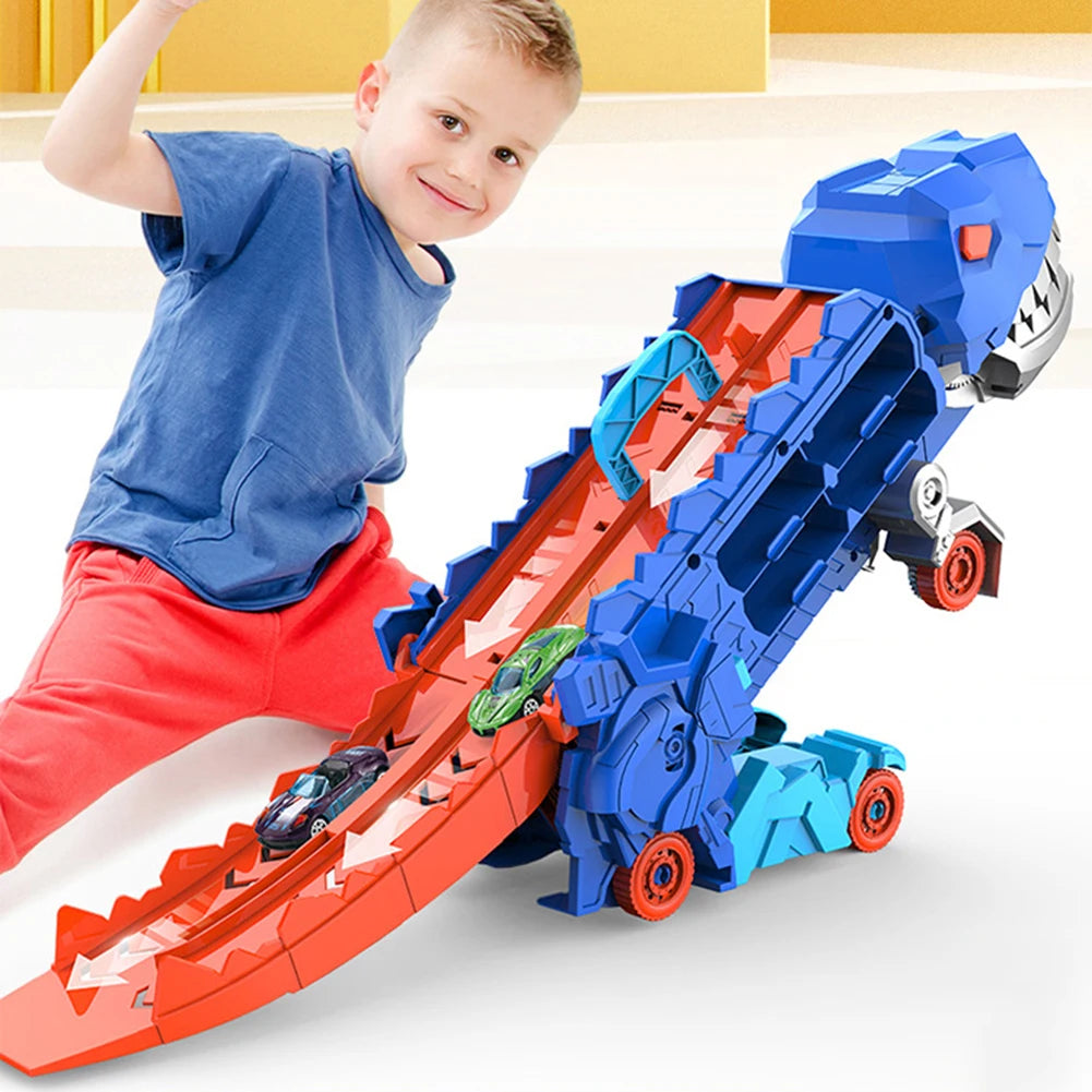 Dinosaur Transporter Truck Toy Set