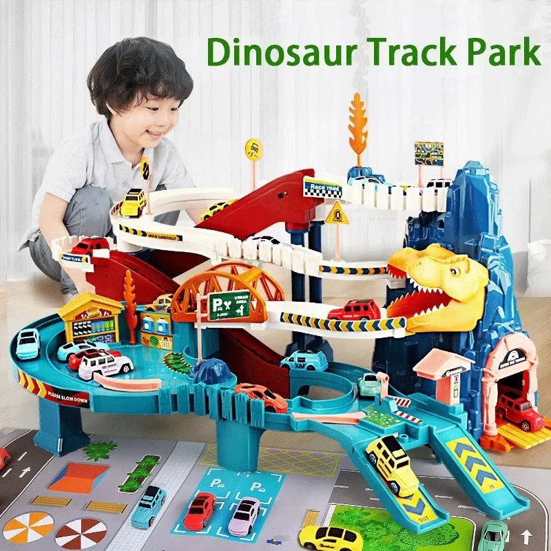 Dinosaur Mountain Track Car Set