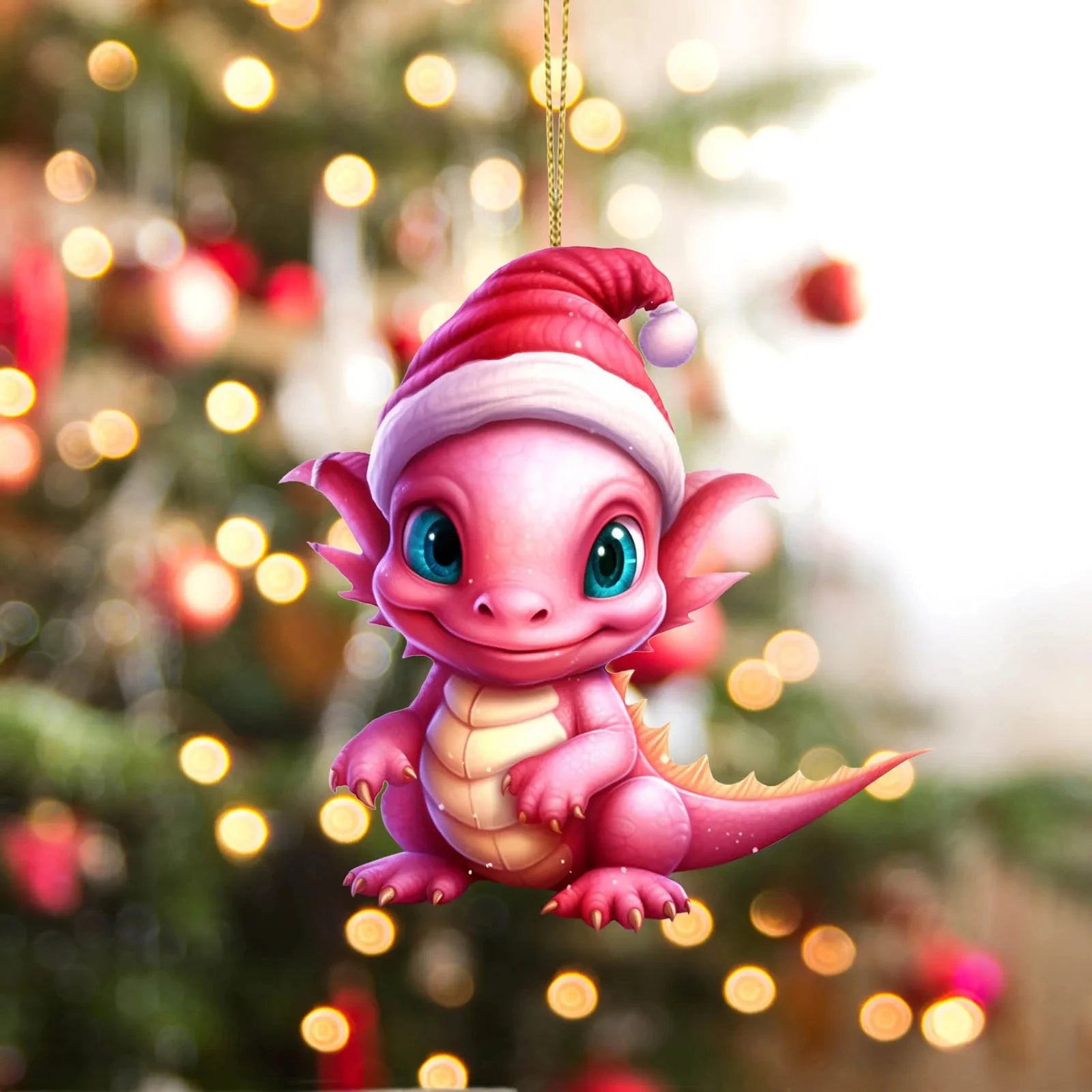 Cute Christmas Dragon Ornament