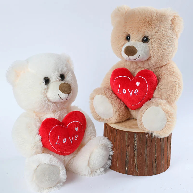 25cm Valentine's Day Heart Teddy Fairy Bear Stuffed Soft Cute Animal Plush Toys For Lovers Birthday Gifts Home Decroe