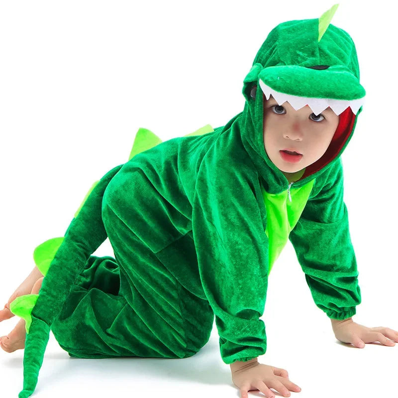 Kids Green Dinosaur Costume
