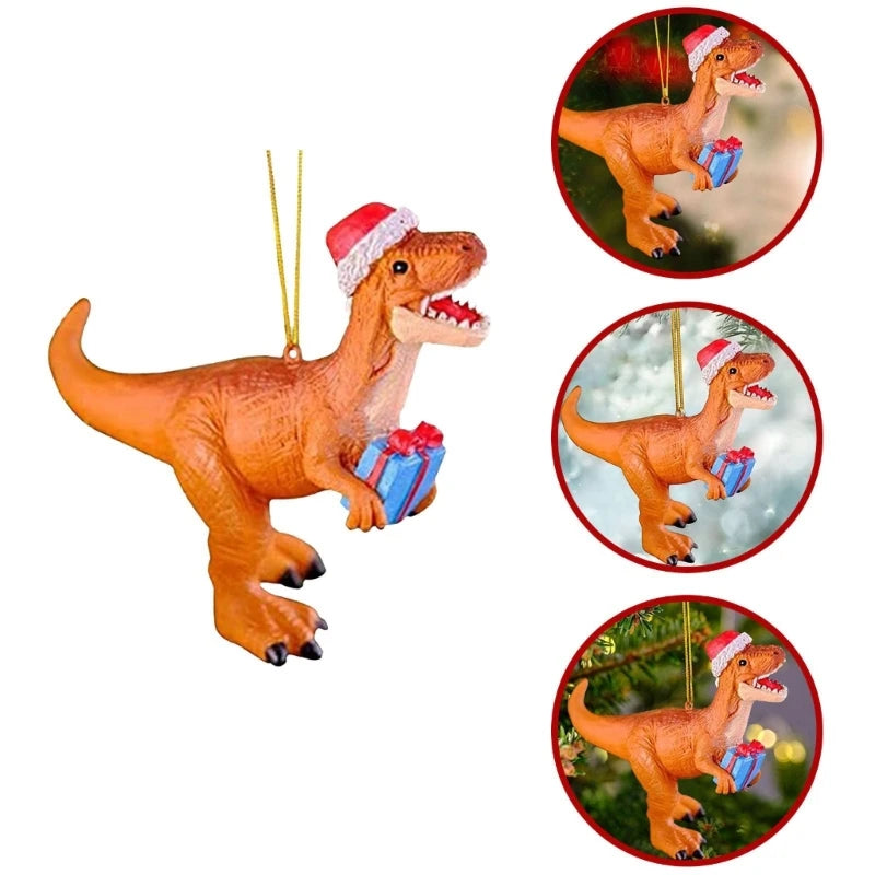 Christmas Dinosaur Ornament
