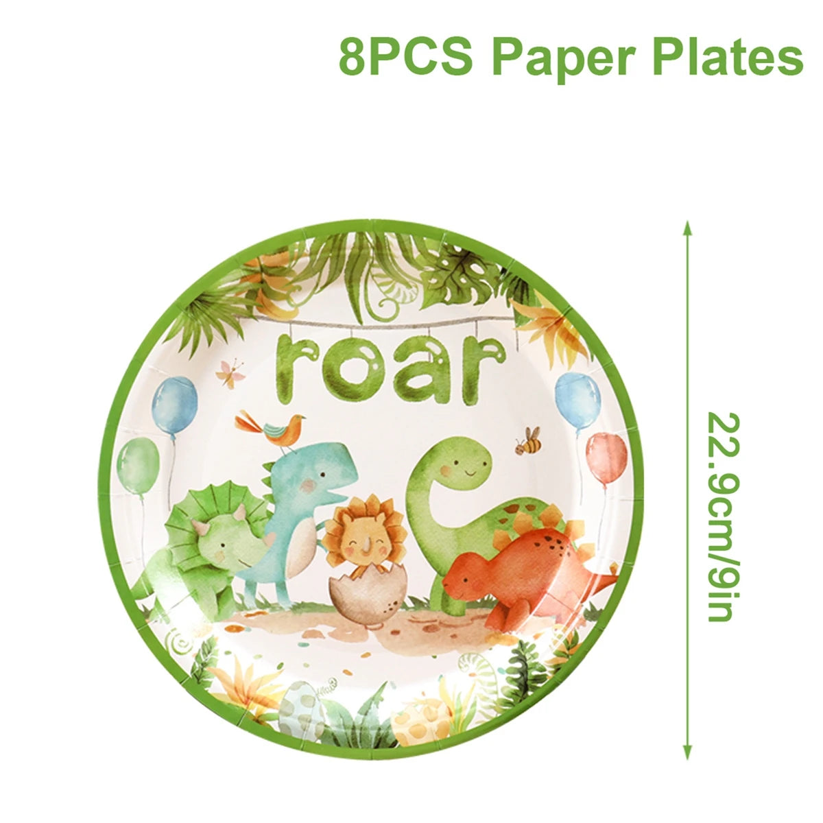 Roar Dinosaur Theme Party Tableware Set