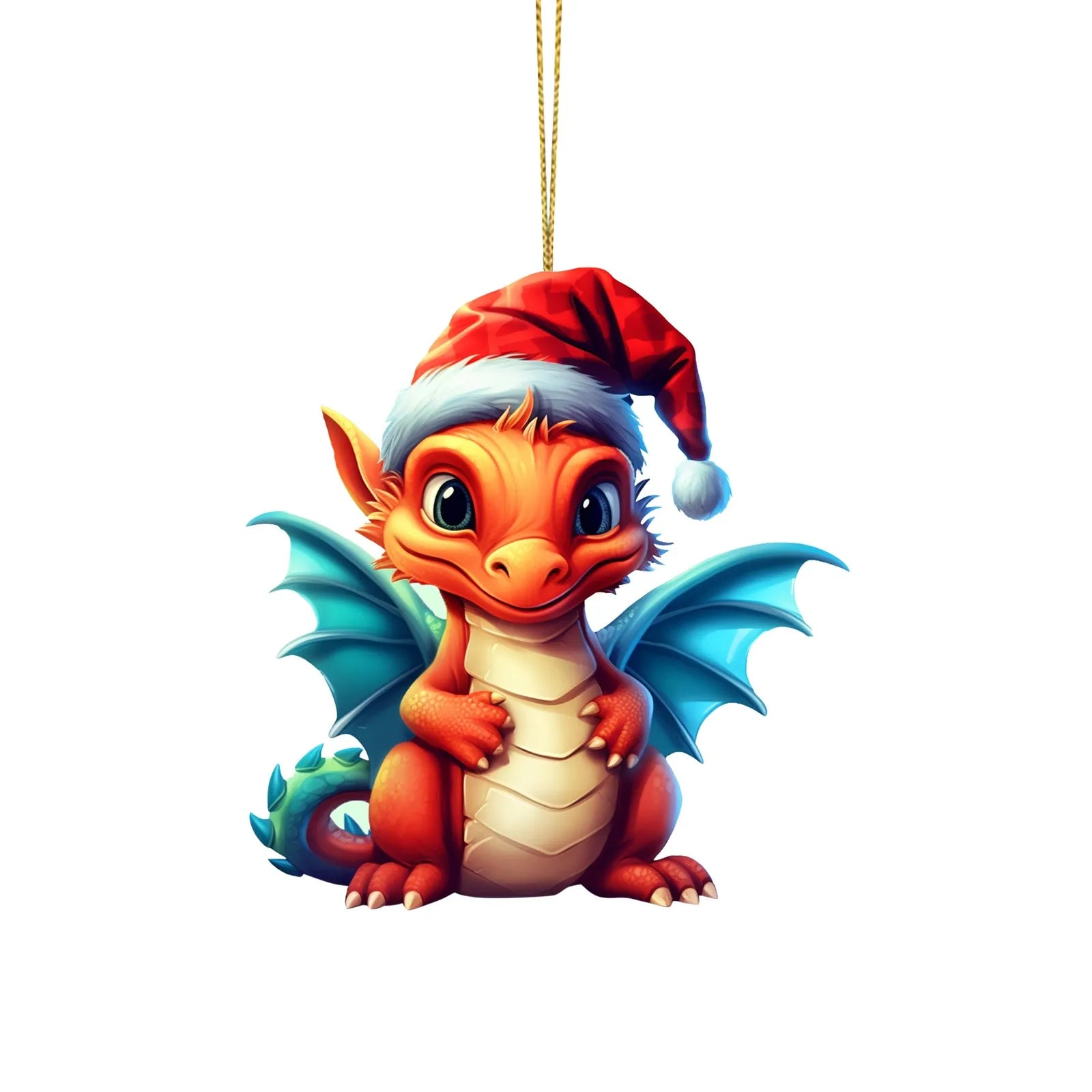 Cute Christmas Dragon Ornament