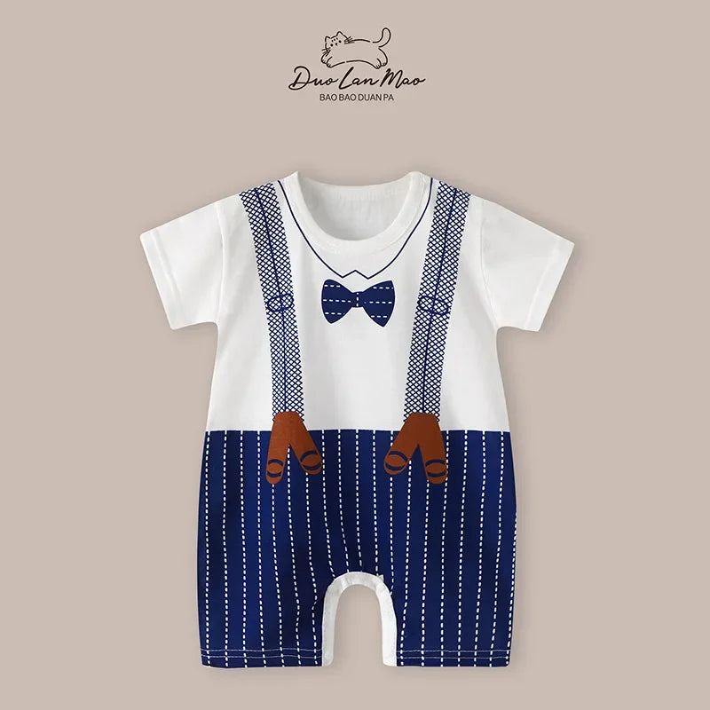 Cartoon Summer Baby Romper (0–2Y)