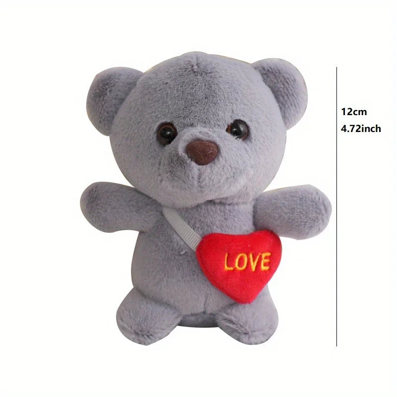 4.7inch Valentine's Day Animal Doll Love Bear Dolls Small Bag Pendants Plush Toys