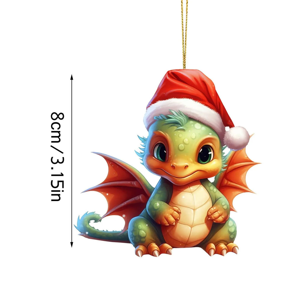 Cute Christmas Dragon Ornament