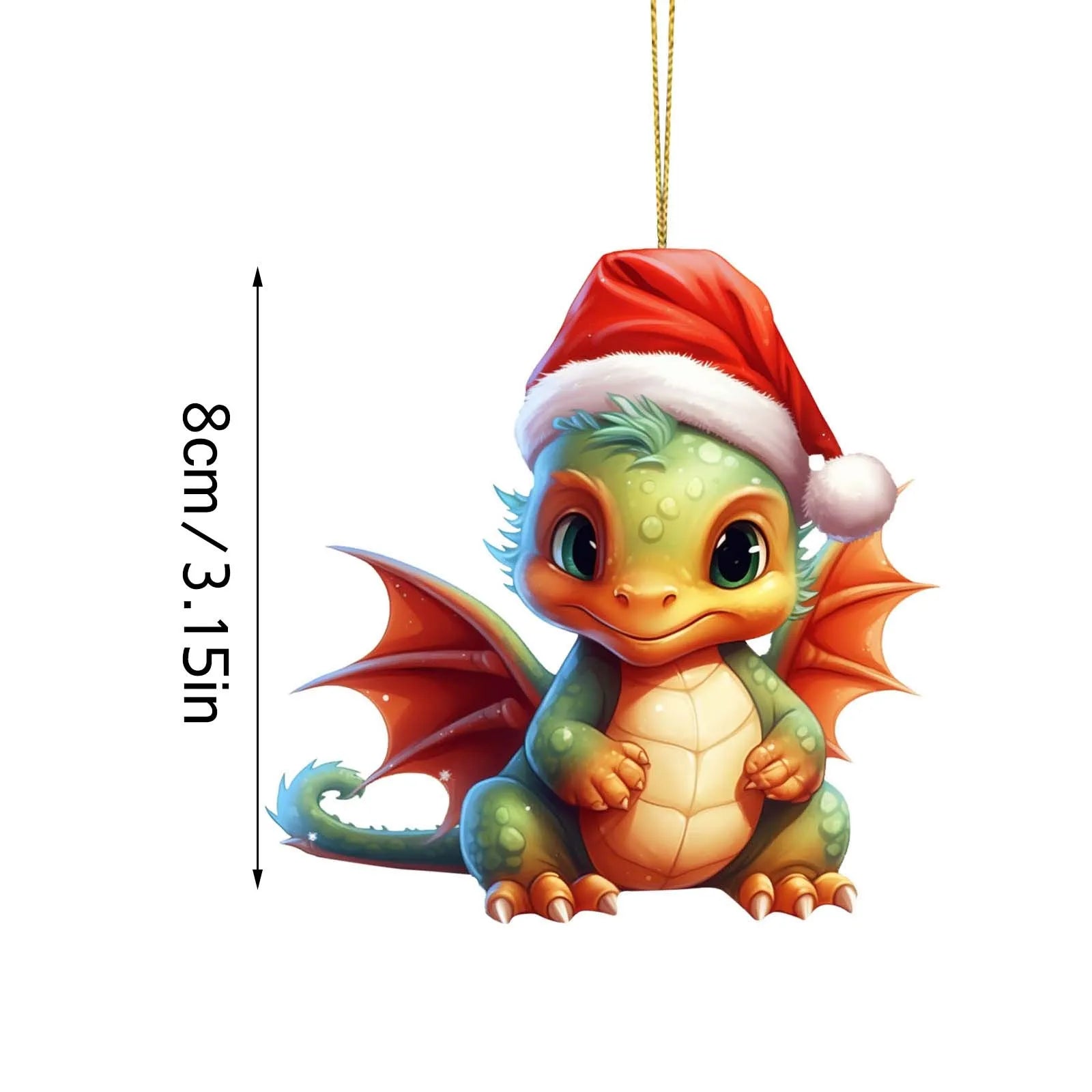 Cute Christmas Dragon Ornament