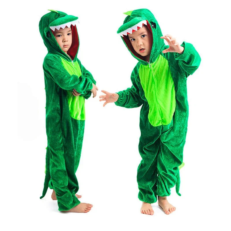 Kids Green Dinosaur Costume