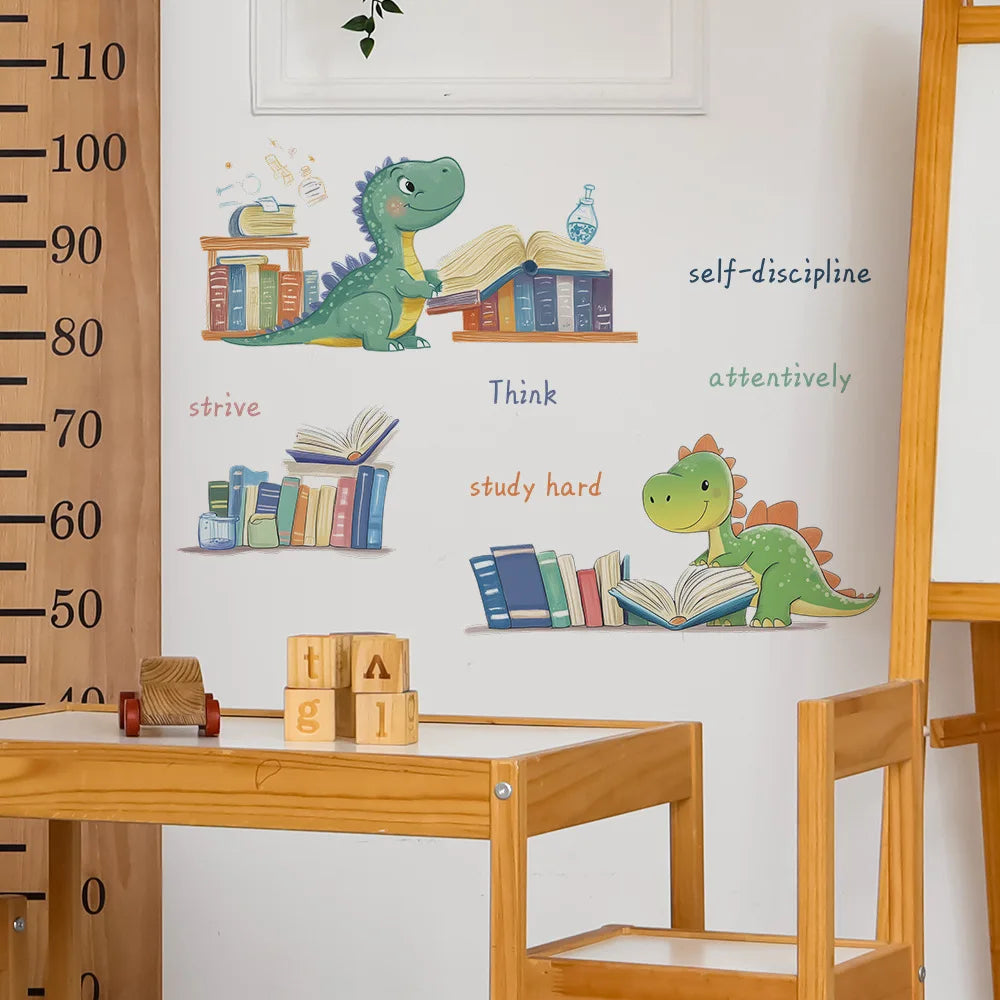 Reading Dinosaur Wall Stickers