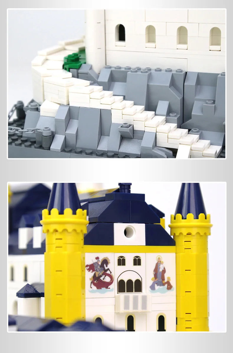World Famous Architecture Building Block Stone Castles for Dragons that Roar!