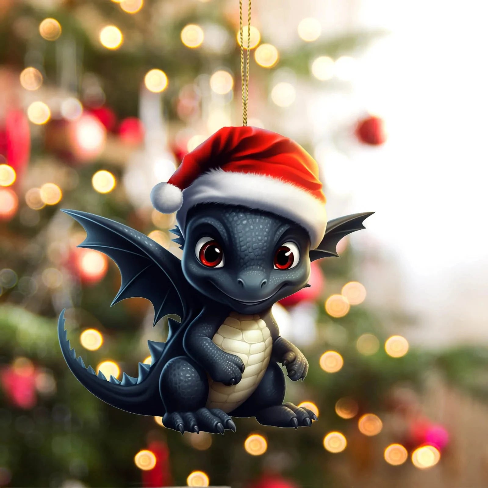 Cute Christmas Dragon Ornament