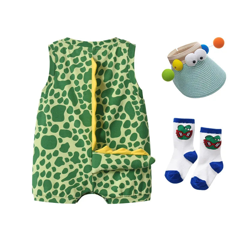 Kawaii Dinosaur Summer Baby Romper
