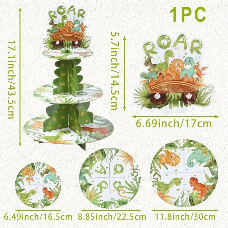 Roar Dinosaur Theme Party Tableware Set