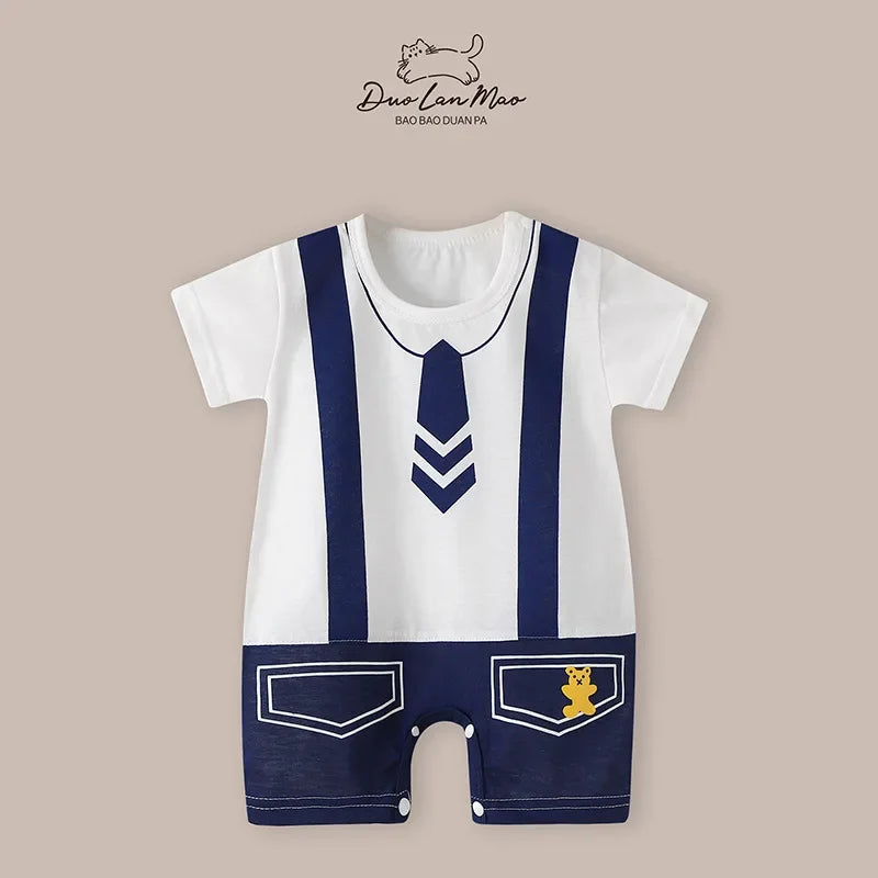 Cartoon Summer Baby Romper (0–2Y)