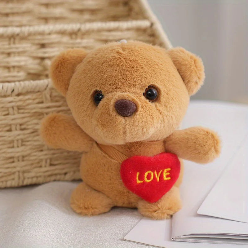 4.7inch Valentine's Day Animal Doll Love Bear Dolls Small Bag Pendants Plush Toys