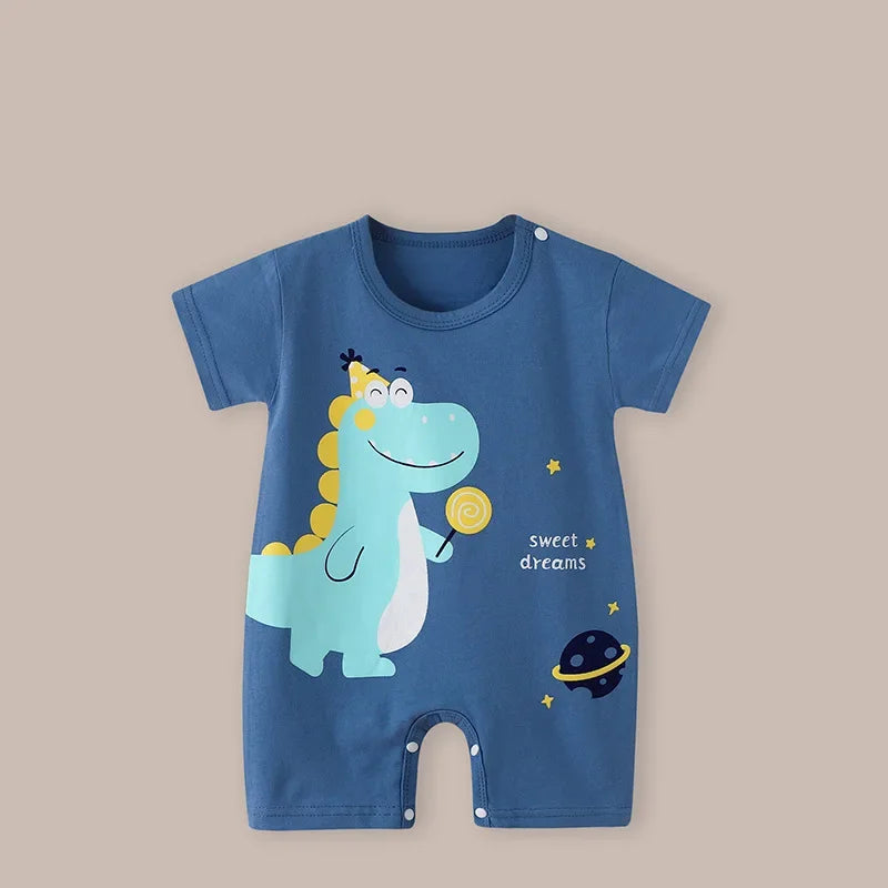 Cartoon Summer Baby Romper (0–2Y)