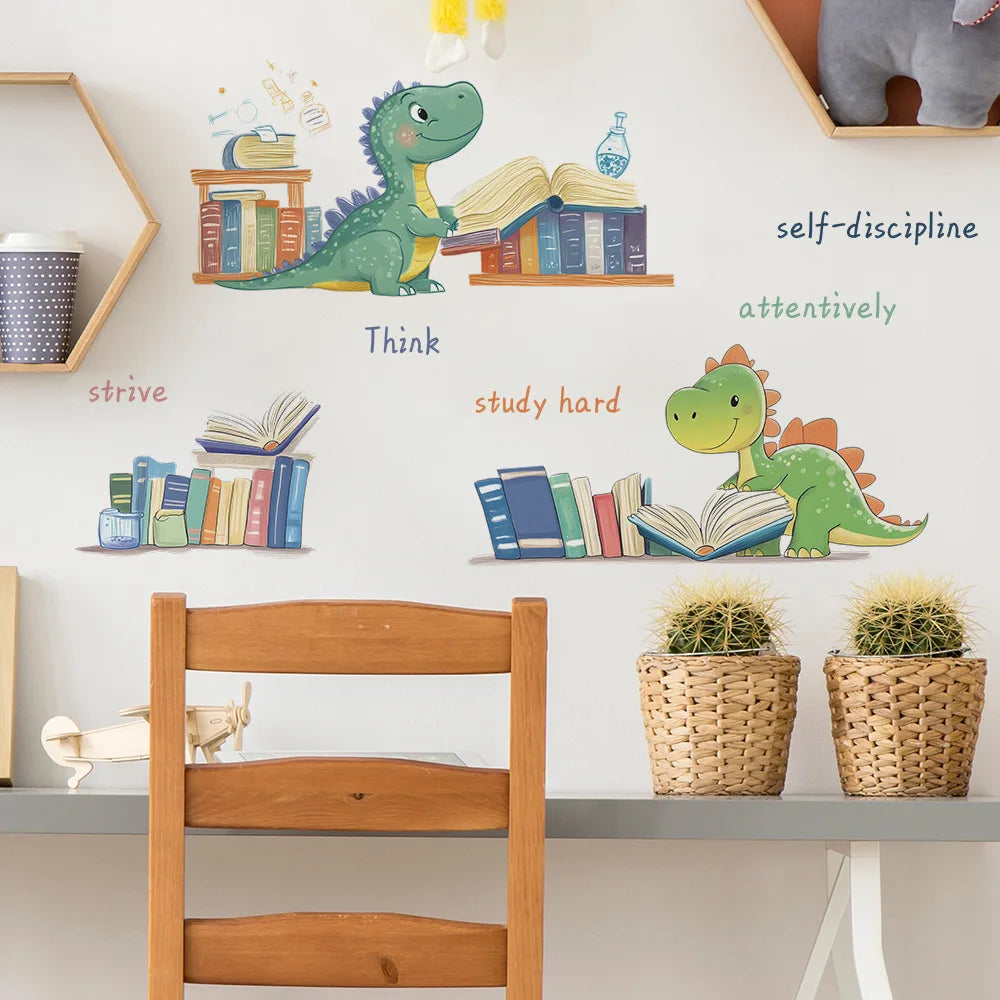 Reading Dinosaur Wall Stickers