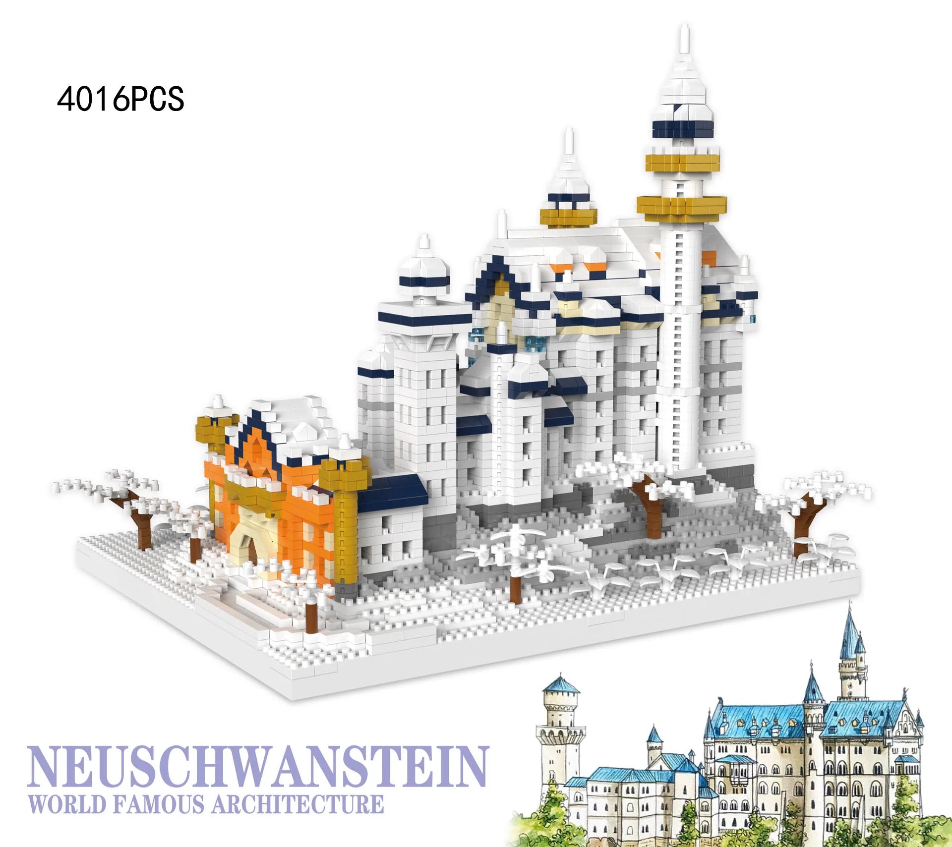 World Famous Architecture Building Block Stone Castles for Dragons that Roar!