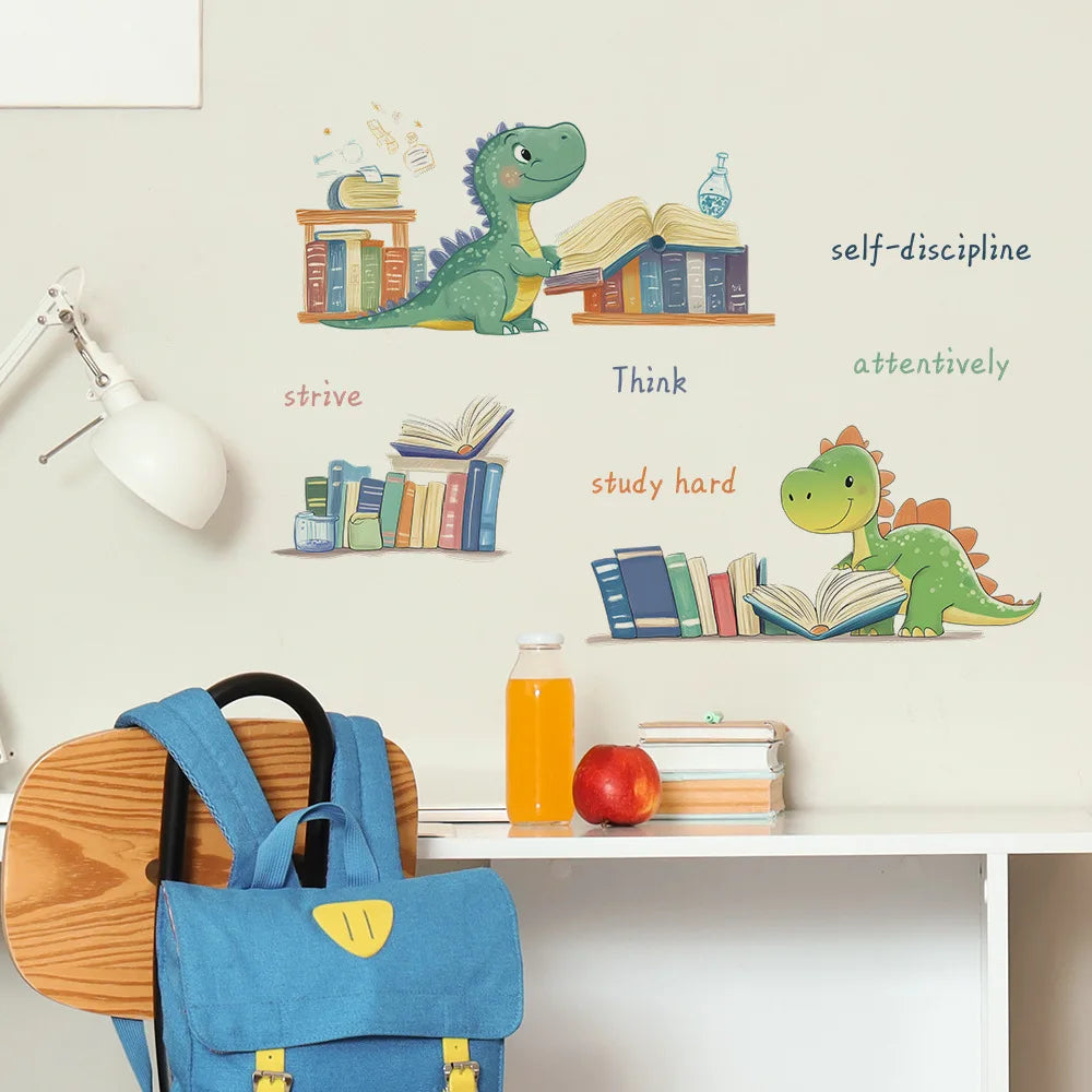Reading Dinosaur Wall Stickers